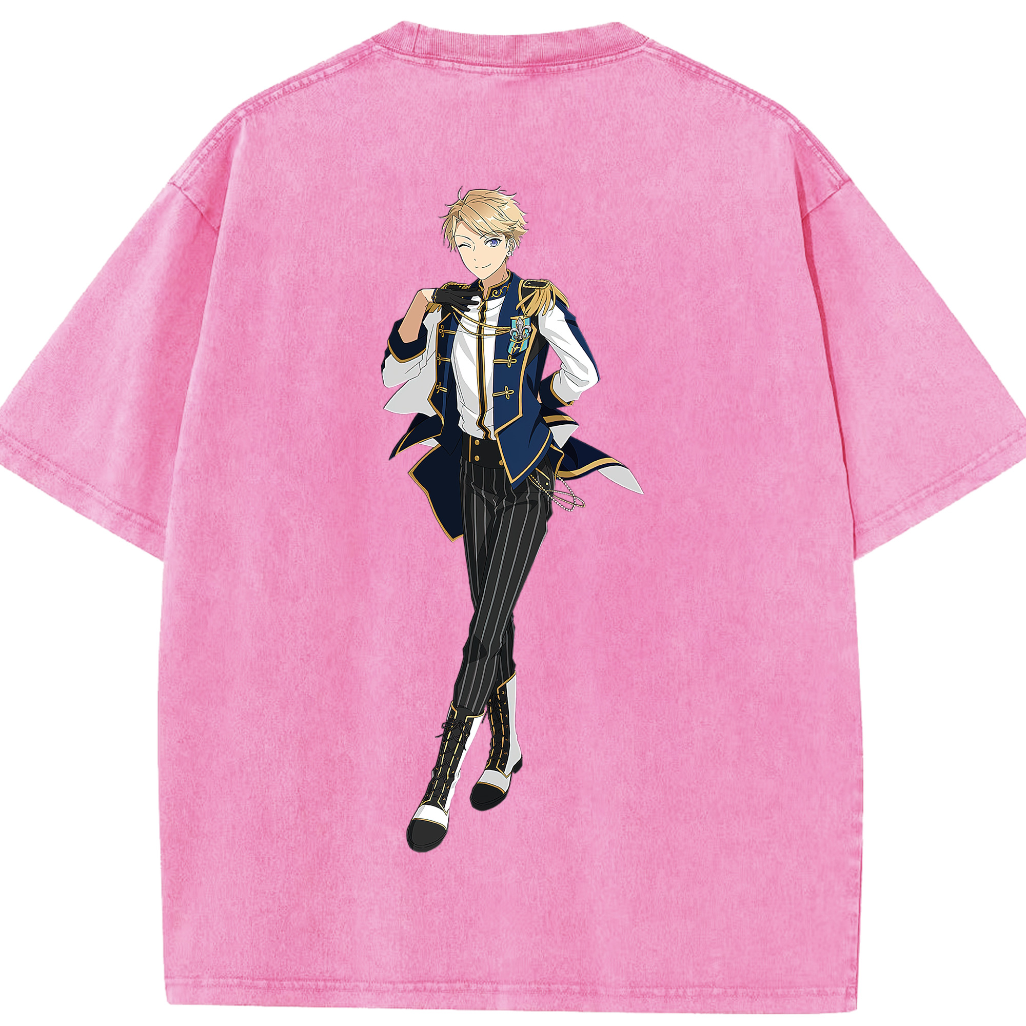（画像用） あんさんぶるスターズ! Ensemble Stars 綿100% ヴィンテージ風 半袖Tシャツ（背面プリント）